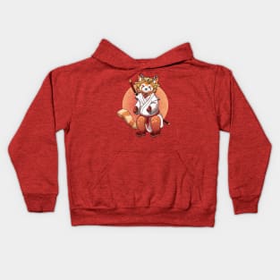 Red Panda Samurai Kids Hoodie